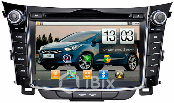 Магнитола iBix Hyundai i30 Магнитола iBix Hyundai i30