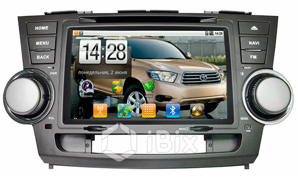 Магнитола iBix Toyota Highlander II Магнитола iBix Toyota Highlander II