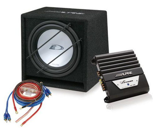Автомобильный сабвуфер Alpine SBE-12KIT Автомобильный сабвуфер Alpine SBE-12KIT